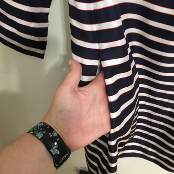 J CREW jules dress in striped silk twill V10 - Picture 3 of 6